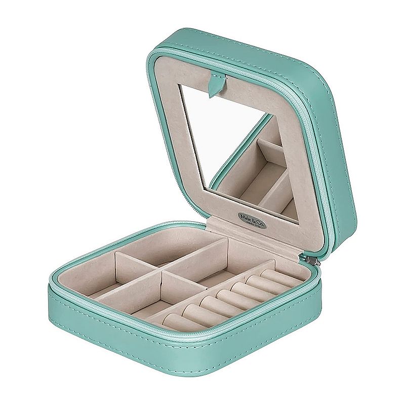 Mele and Co. Mint Green Faux-Leather Josette Travel Jewelry Case