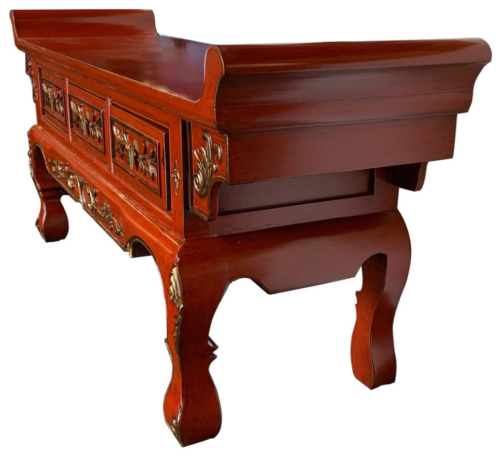 Three Drawer Chinese Meditation Table 53 quotWide   Asian   Coffee Tables   by Oriental Furnishings  Houzz