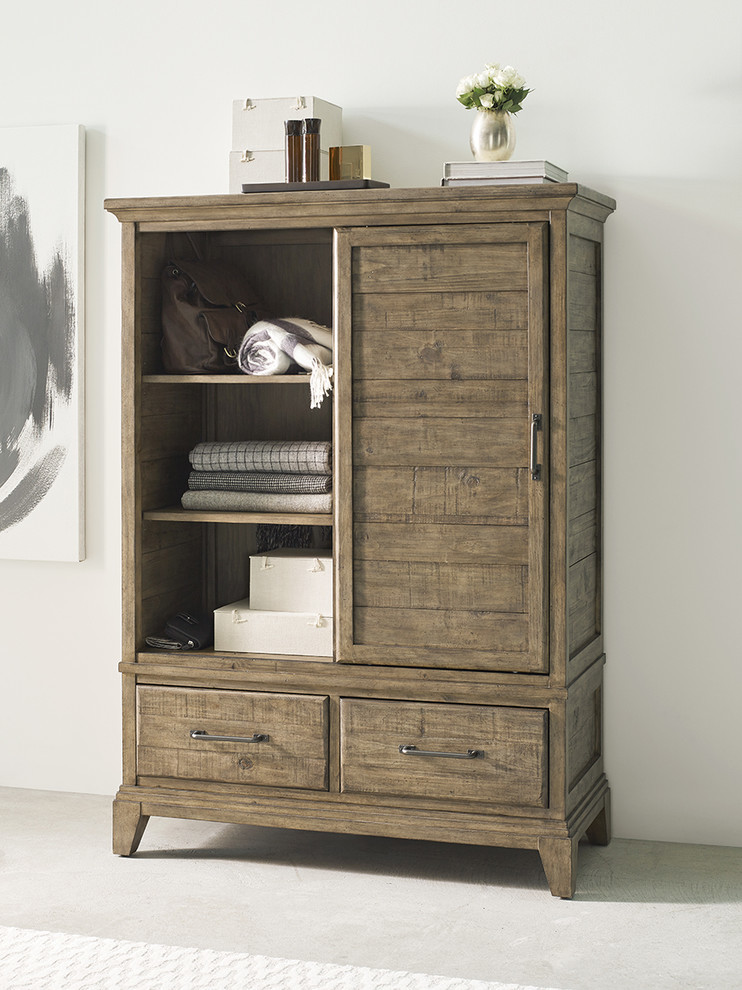 Emma Mason Signature Playa Inn Wheeler Door Chest in Stone   Rustic   Accent Chests And Cabinets   by Emma Mason  Houzz