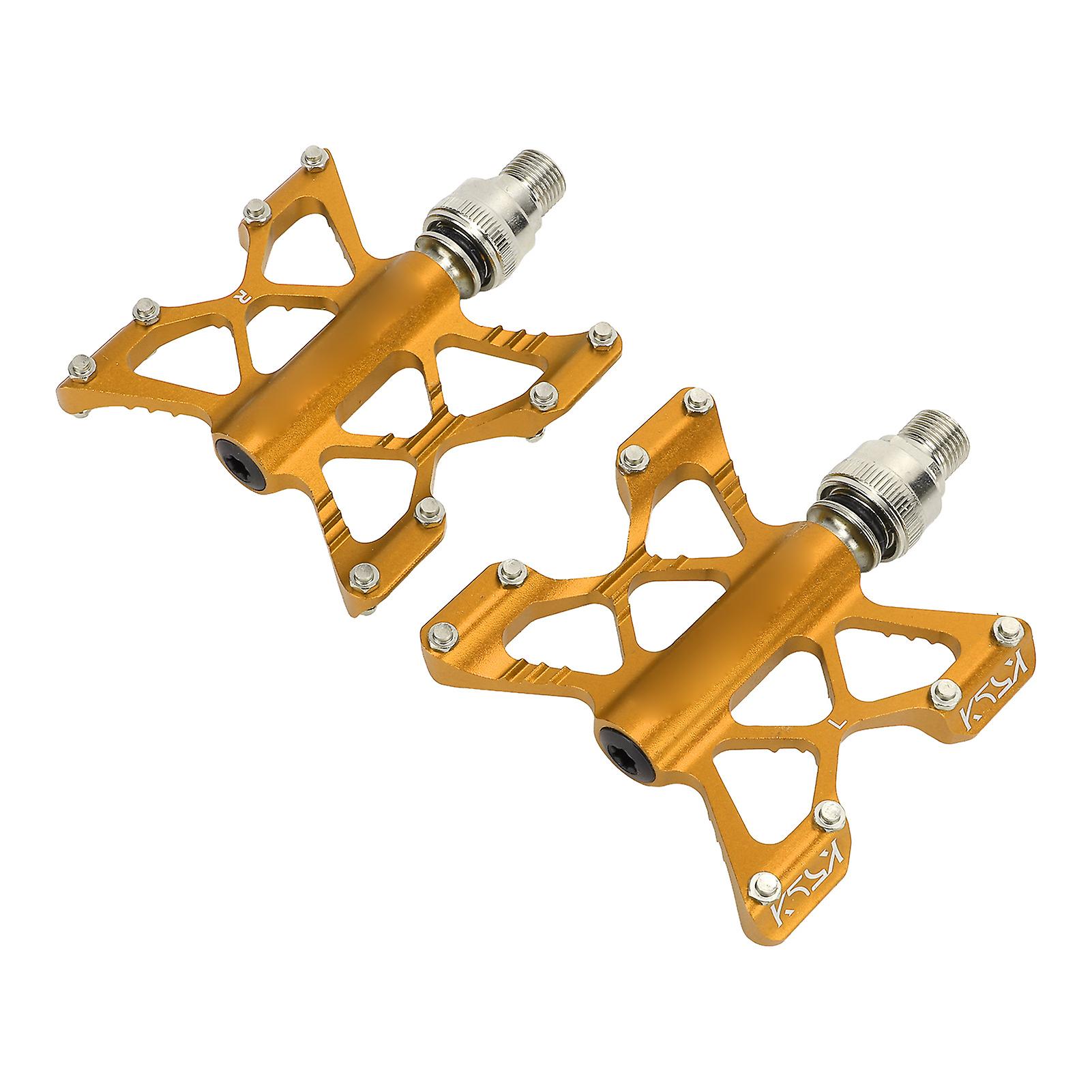 1 Pair Lp Litepro K5 Bicycle Quick Release Pedals Aluminum Alloy Bike Bearing Pedals For Road Mountain Folding Bikesgold