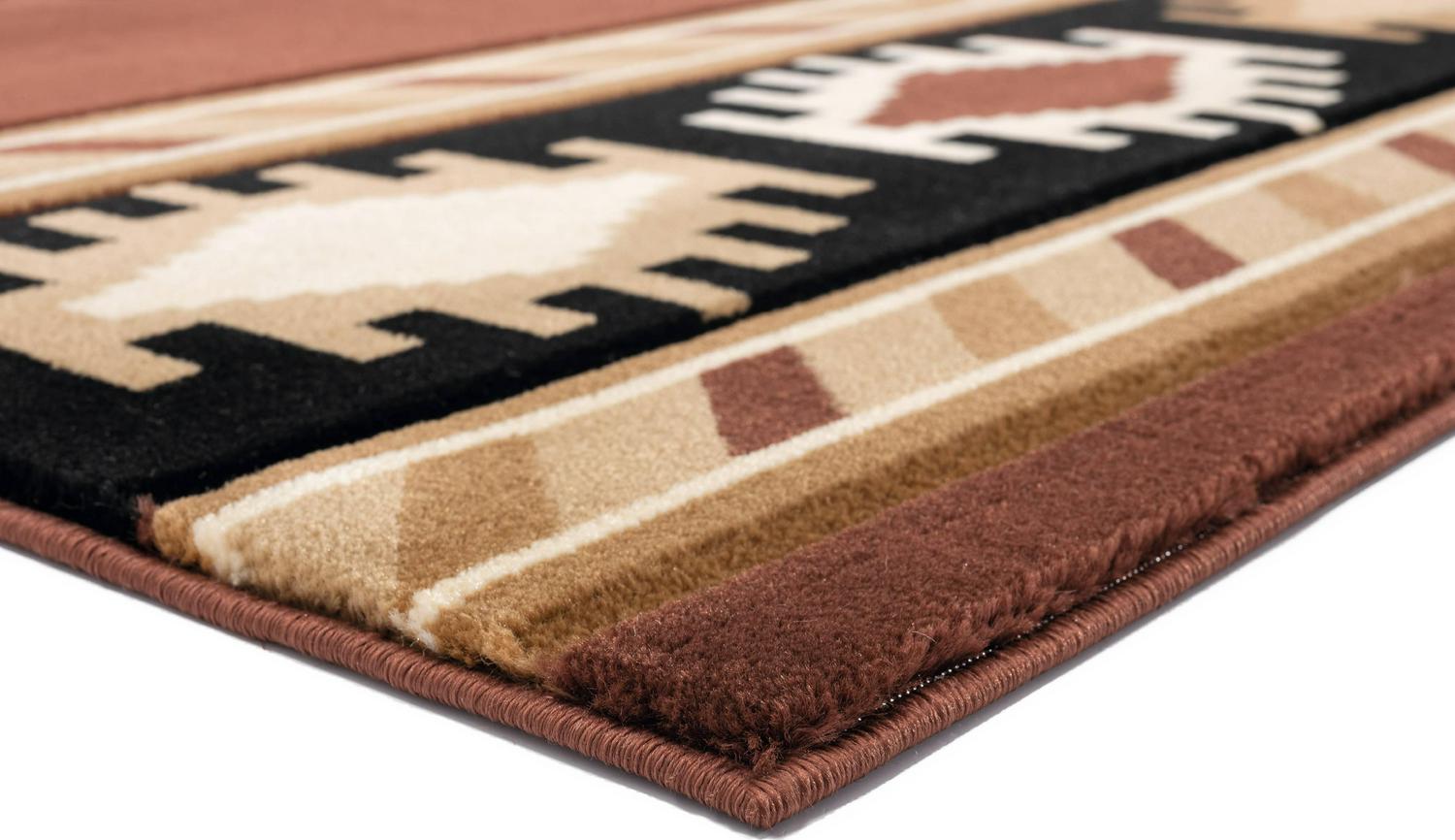 United Weavers Drachma Volos Southwestern Geometric Runner Rug， Brown， 27 x 74