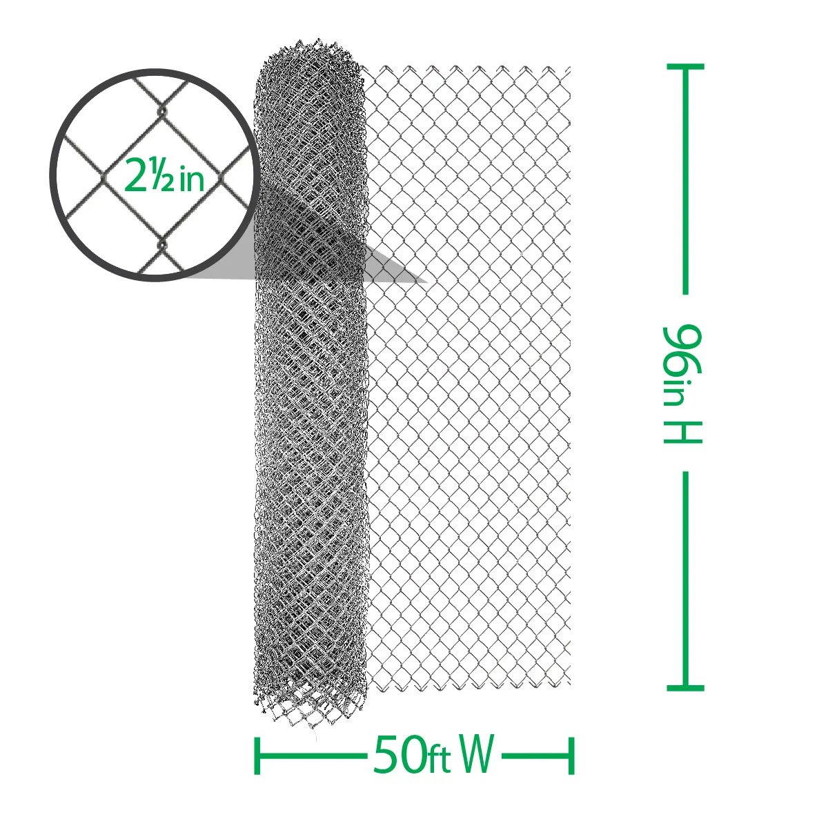 Factory direct supply hot dipped galvanized diamond hole chain link fence