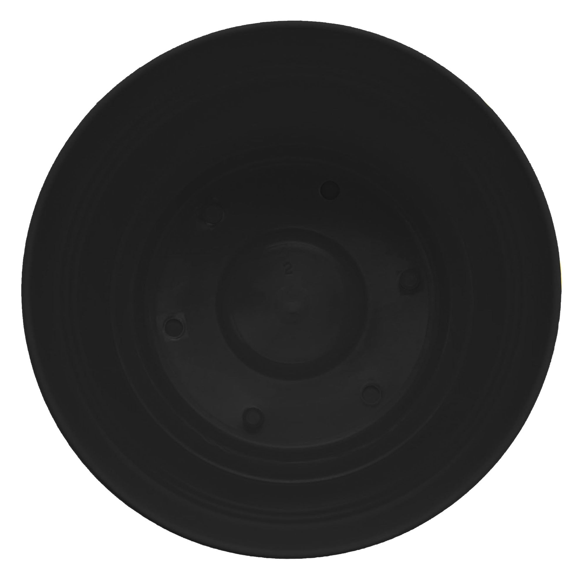 Bloem Saturn Round Planter With Saucer Tray: 14" - Black - Durable Plastic Pot, Matte Finish, Removable Saucer, For Indoor & Outdoor Use, Gardening, 5 Gallon Capacity