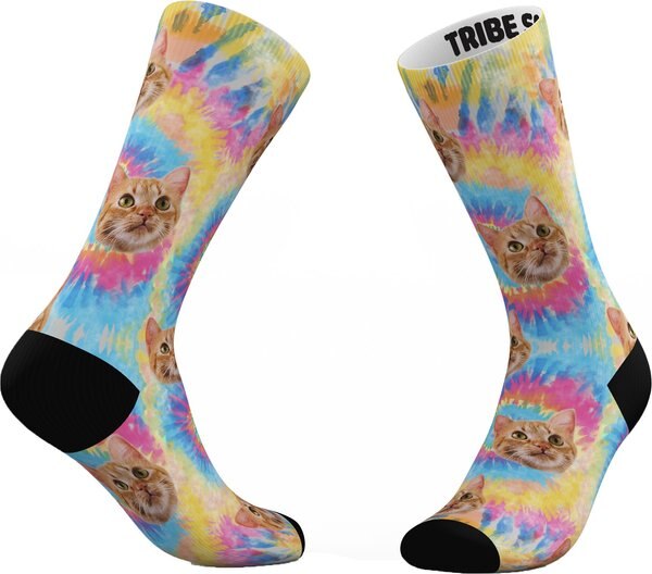 Tribe Socks Personalized Tie-Dye Pet Face Socks