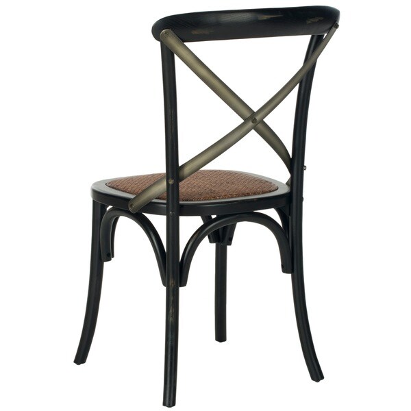 SAFAVIEH Eleanor X-Back Black Dining Chair (Set of 2)