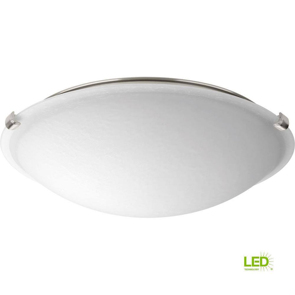 Progress Lighting 16 in. Dome Collection 24-Watt Brushed Nickel Integrated LED Flush Mount P350056-009-30