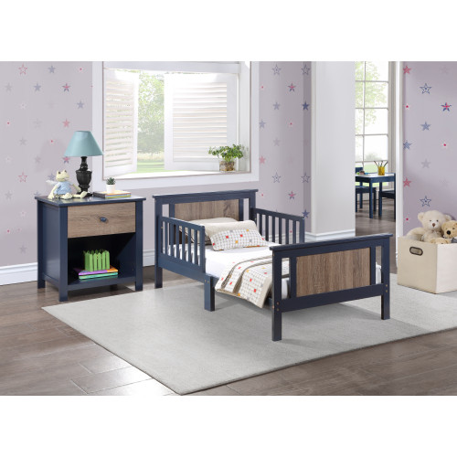 Connelly Reversible Panel Toddler Bed Midnight Blu...