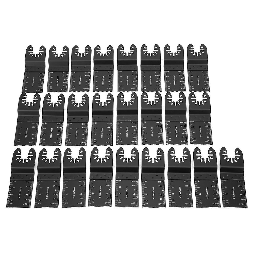 25pcs Set High Carbon Steel Saw Blades Straight Woodworking Accessory Black Multifunction 34mm