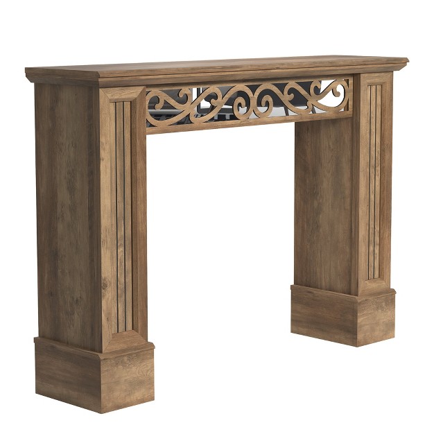 Galano Casimo 46 5 In Knotty Oak Rectangular Engineer Wood Console Table