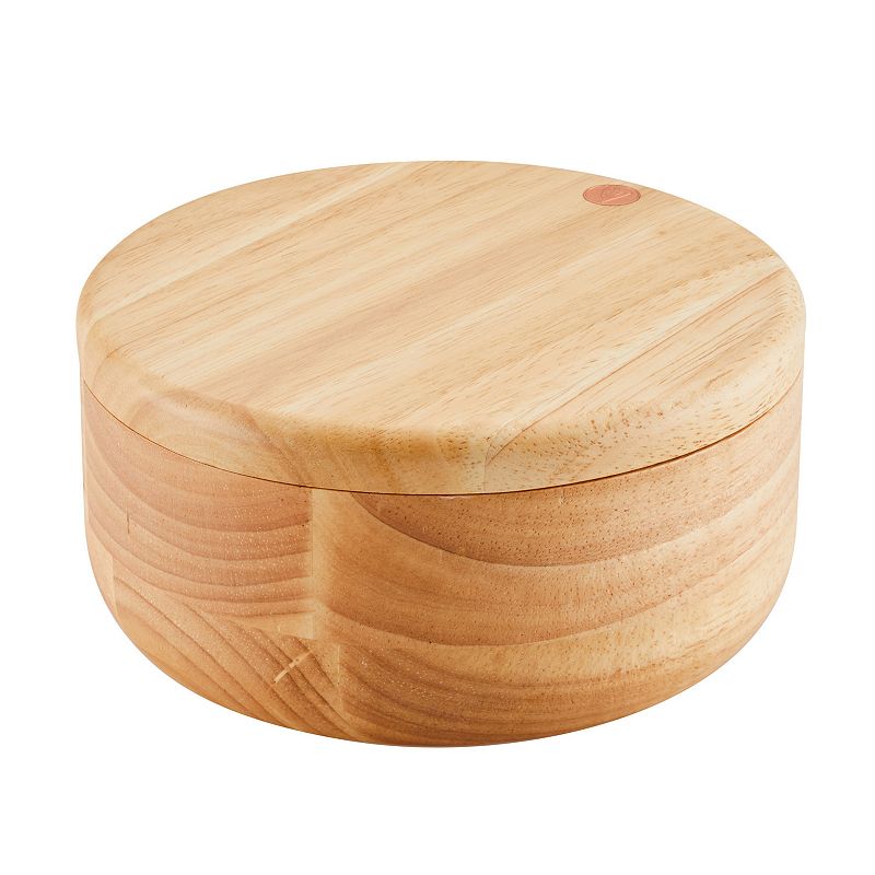 Ayesha Curry Pantryware Round Wooden Salt and Spice Box