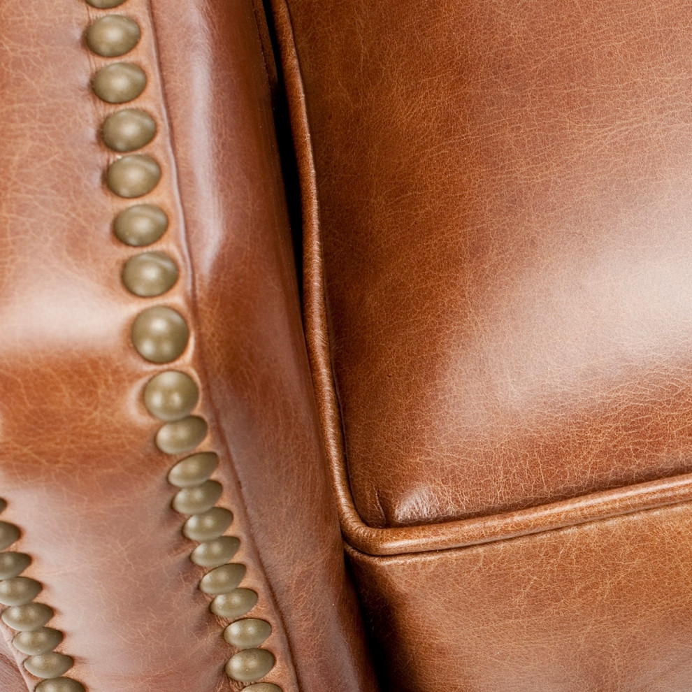 Stirling Italian Leather Recliner   Transitional   Recliner Chairs   by Peachtree Fine Furniture  Houzz