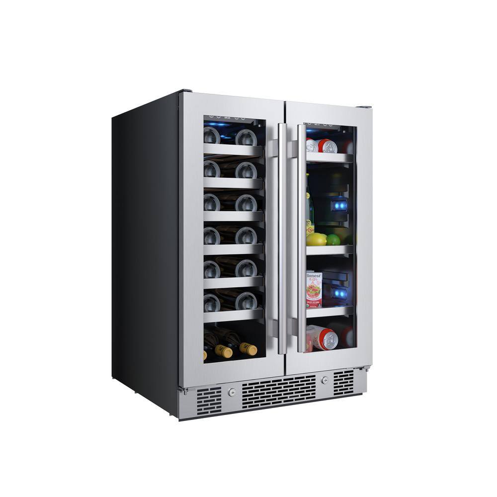 Avallon 24 in. 21-Bottle Wine and 64-Can Beverage Cooler AWBC242GGFD