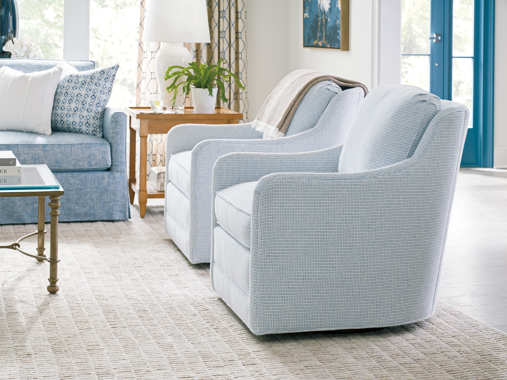 Glennhaven Swivel Chair   Transitional   Armchairs And Accent Chairs   by Lexington Home Brands  Houzz