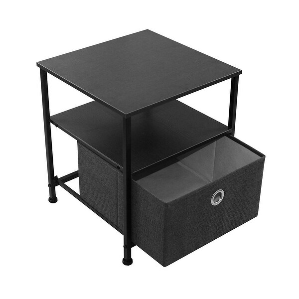 Nightstand 1-Drawer Shelf Storage Bedroom Furniture and End Table Chest - - 26062243