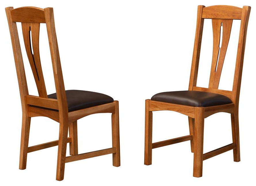 Amber Finish Solid Wood Comfort Side Chair (Set of 2)  Belen Kox   Contemporary   Dining Chairs   by BisonOffice  Houzz