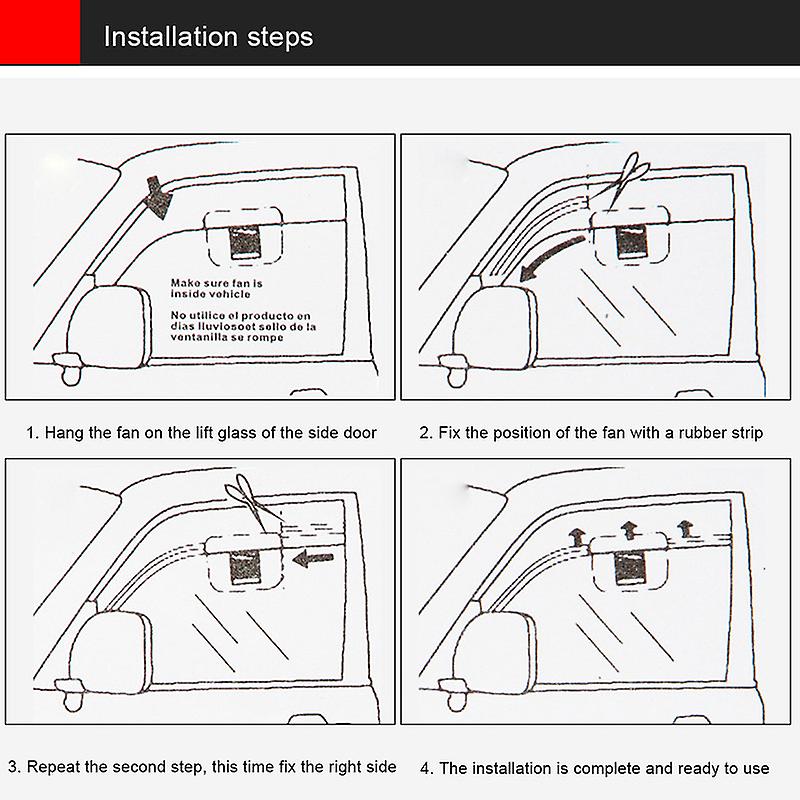 Solar Powered Car Exhaust Fan Car Ventilator Cools Down And Eliminates Peculiar Smell Window Mounting For Most Cars Fan