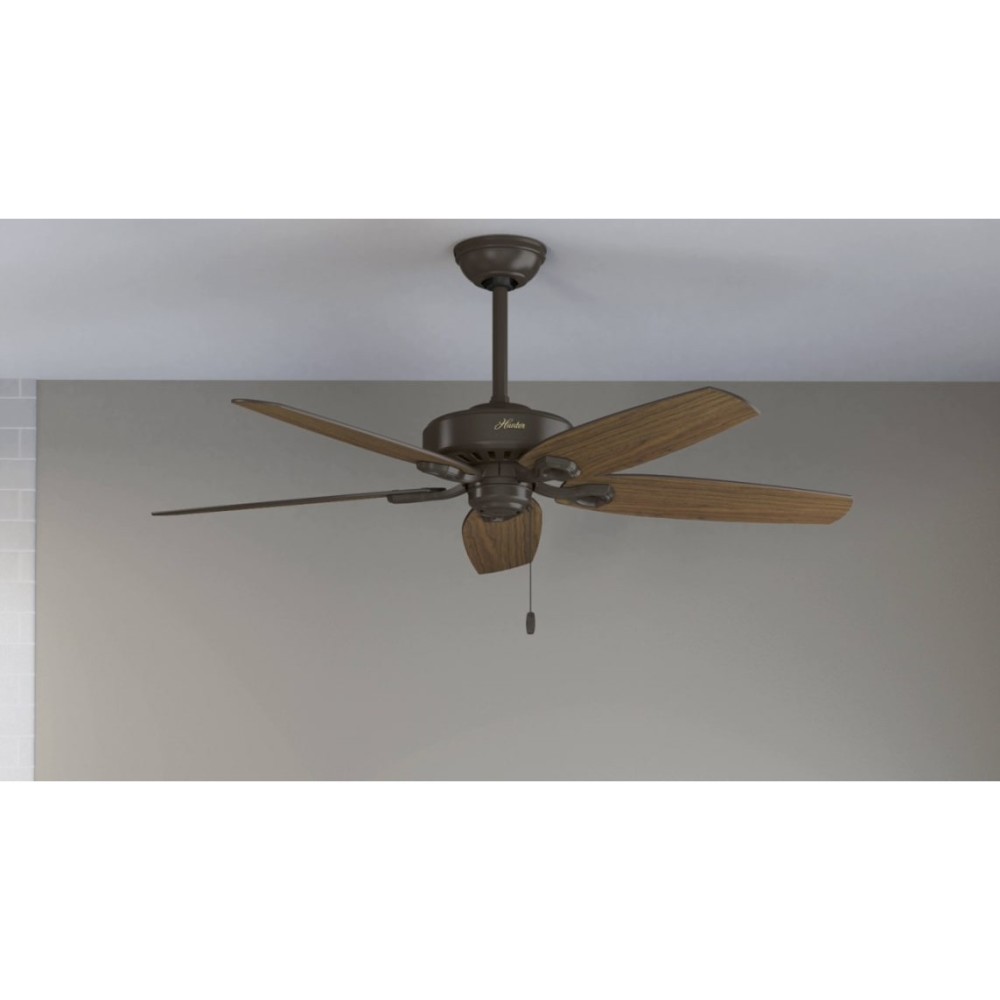 Hunter Builder Elite Ceiling Fan 52 New Bronze Stained Oak