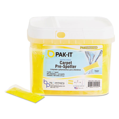 Pak-it Carpet Pre-Spotter | Citrus Scent， 100 PAK-ITs