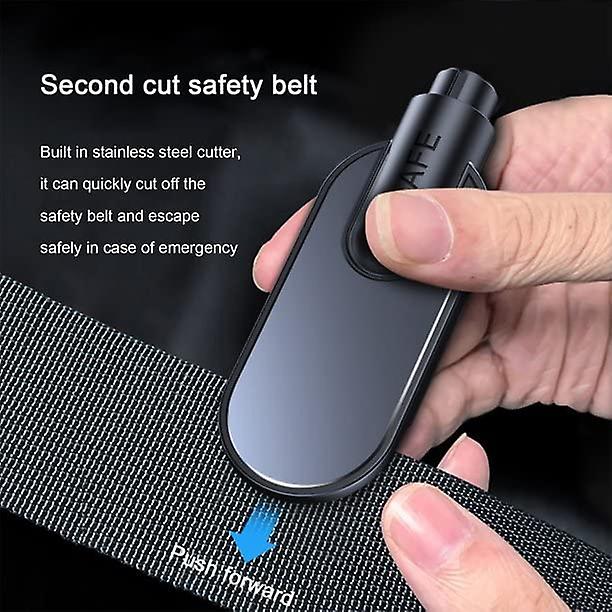 Car Safety Hammer Spring Loaded Window Breaker Glass Breaker And Seat Belt Cutter Emergency Escape Tool