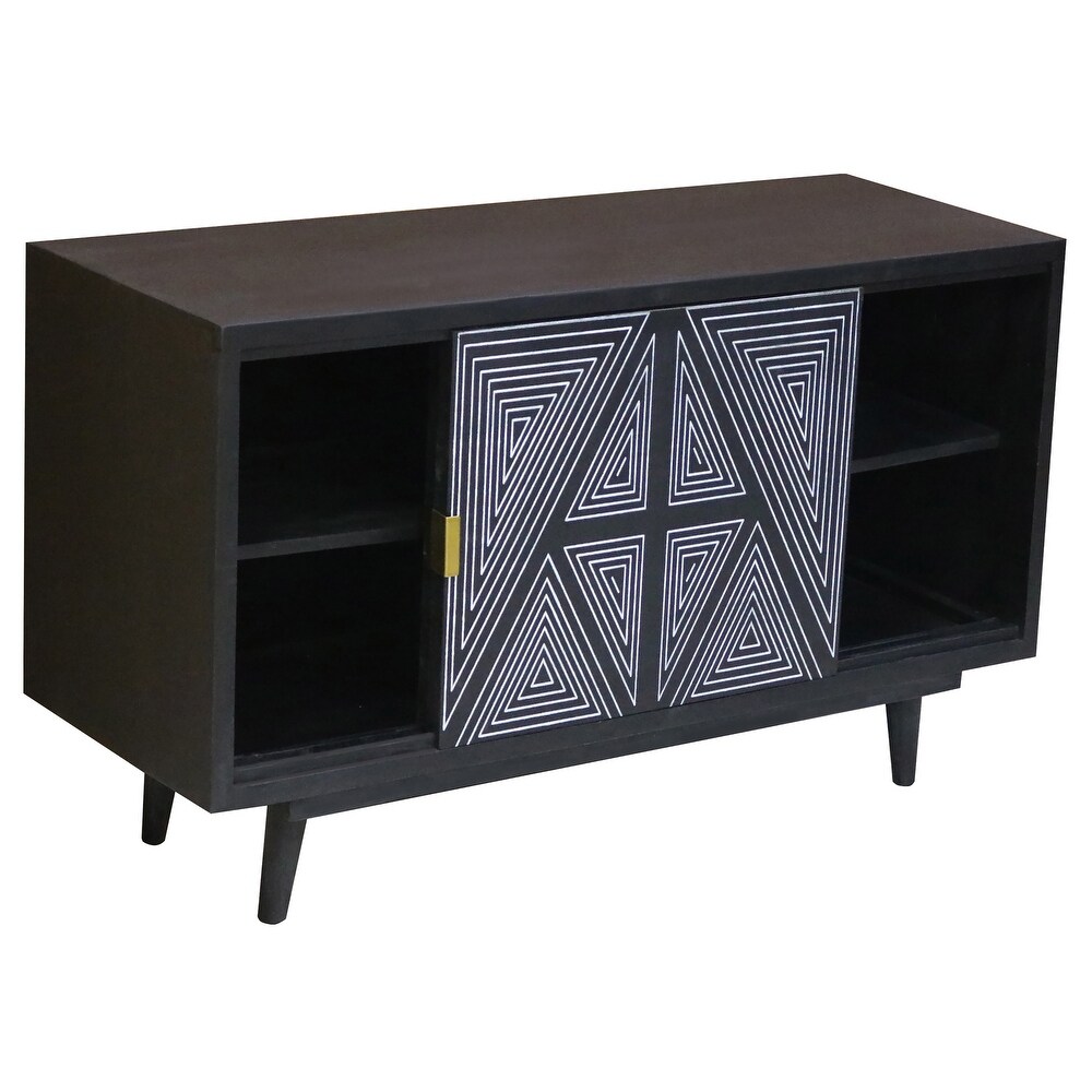 Bidi Mid Century Modern Solid Wood 2 shelf Buffet by Furniture of America