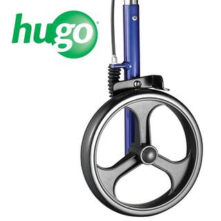 Hugo Mobility Portable Rollator Rolling Walker with Seat Backrest and 8 in. Wheels Blue 700-957