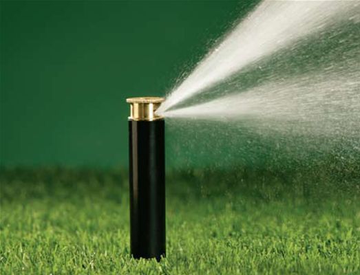 400 Series Underground Sprinkler Pop-Up， 4-In.， Twin-Spray Brass Nozzle， Quarter-Pattern