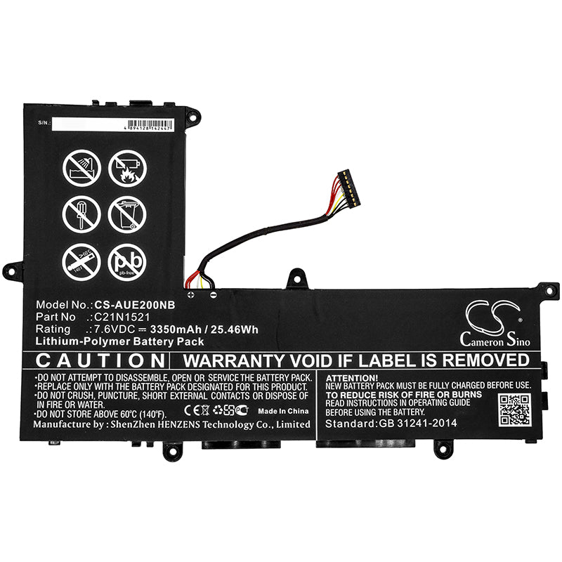 Asus E200HA E200HA1A E200HA1B E200HA1E E200HA1 Replacement Battery BatteryClerkcom Laptop and Notebook