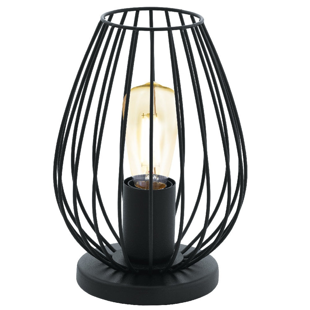 Eglo 49481 Newtown Vintage Black Wire Cage 1 Lamp Table Light