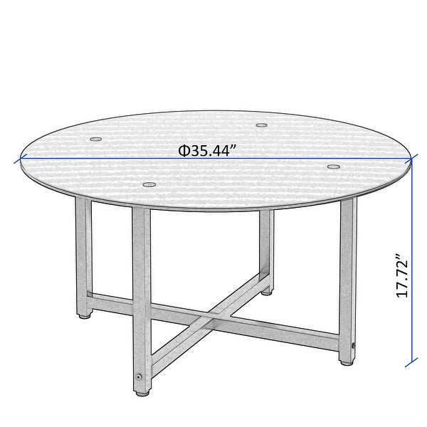 Round Whole Black Coffee Table