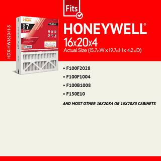 HDX 16 in. x 20 in. x 4 in. Honeywell Replacement Pleated Air Filter FPR 7 HDX-HW1620-11-3