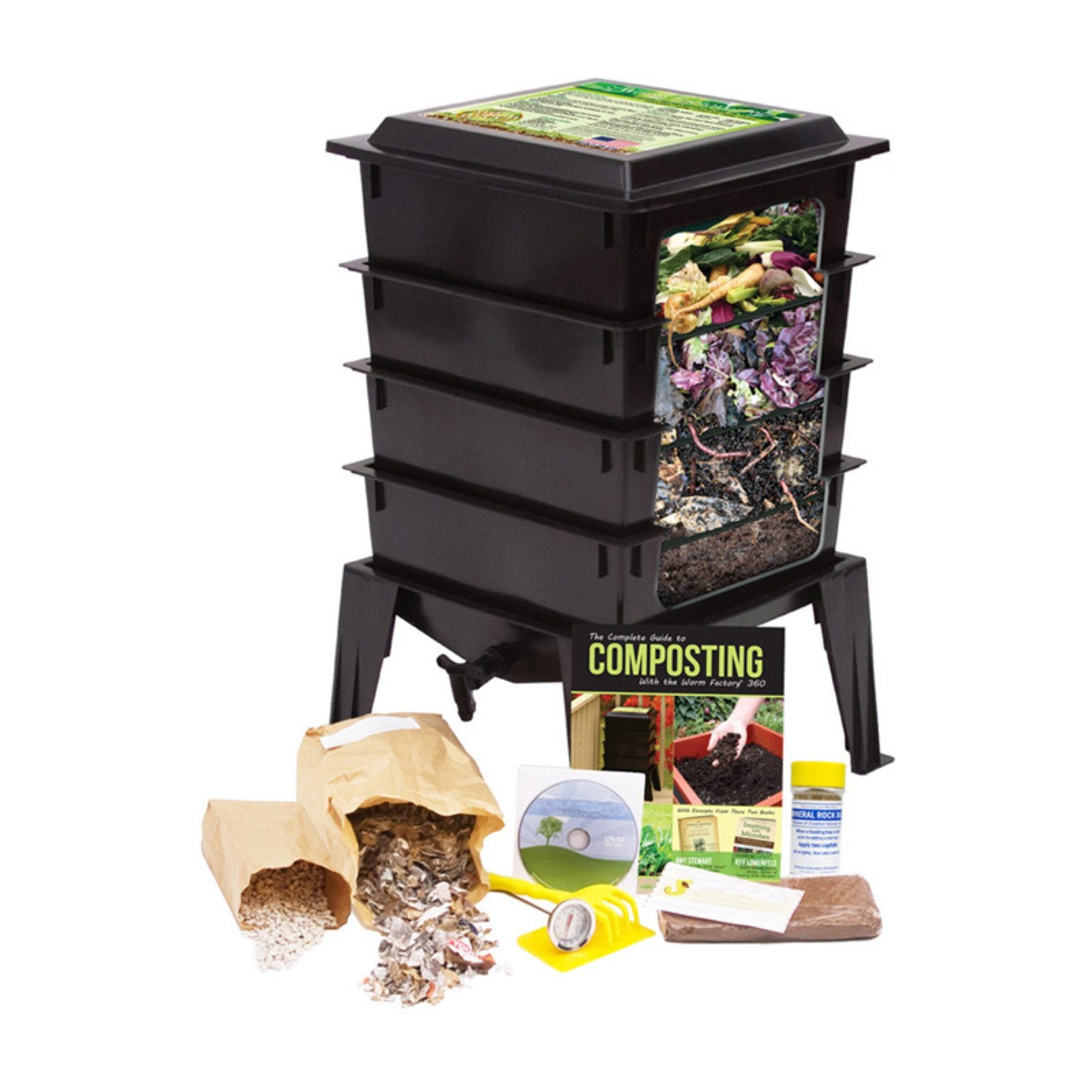 The Worm FactoryÃÂ® 360 Recycled Plastic Worm Composter - Black