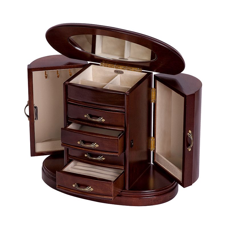 Mele and Co. Rhonda Wood Jewelry Box in Walnut