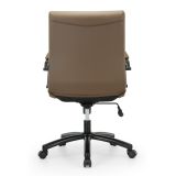 Modern Comfort Winsley Bonded Leather Mid-Back Manager's Chair， Brown/Black， BIFMA Certified