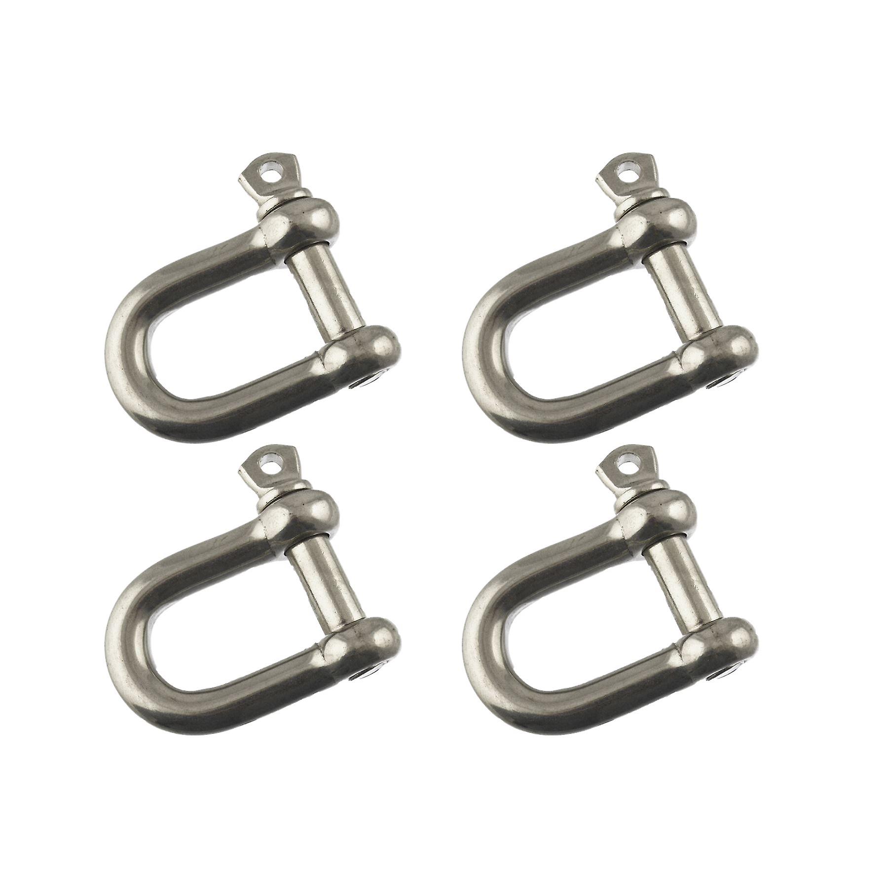 4 Pack 12mm Galvanised Steel D Shackle Dee Link Chandlery Lifting Towing