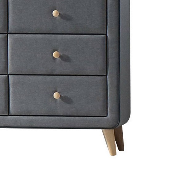 Valda Dresser Light Gray Fabric Acme Furniture