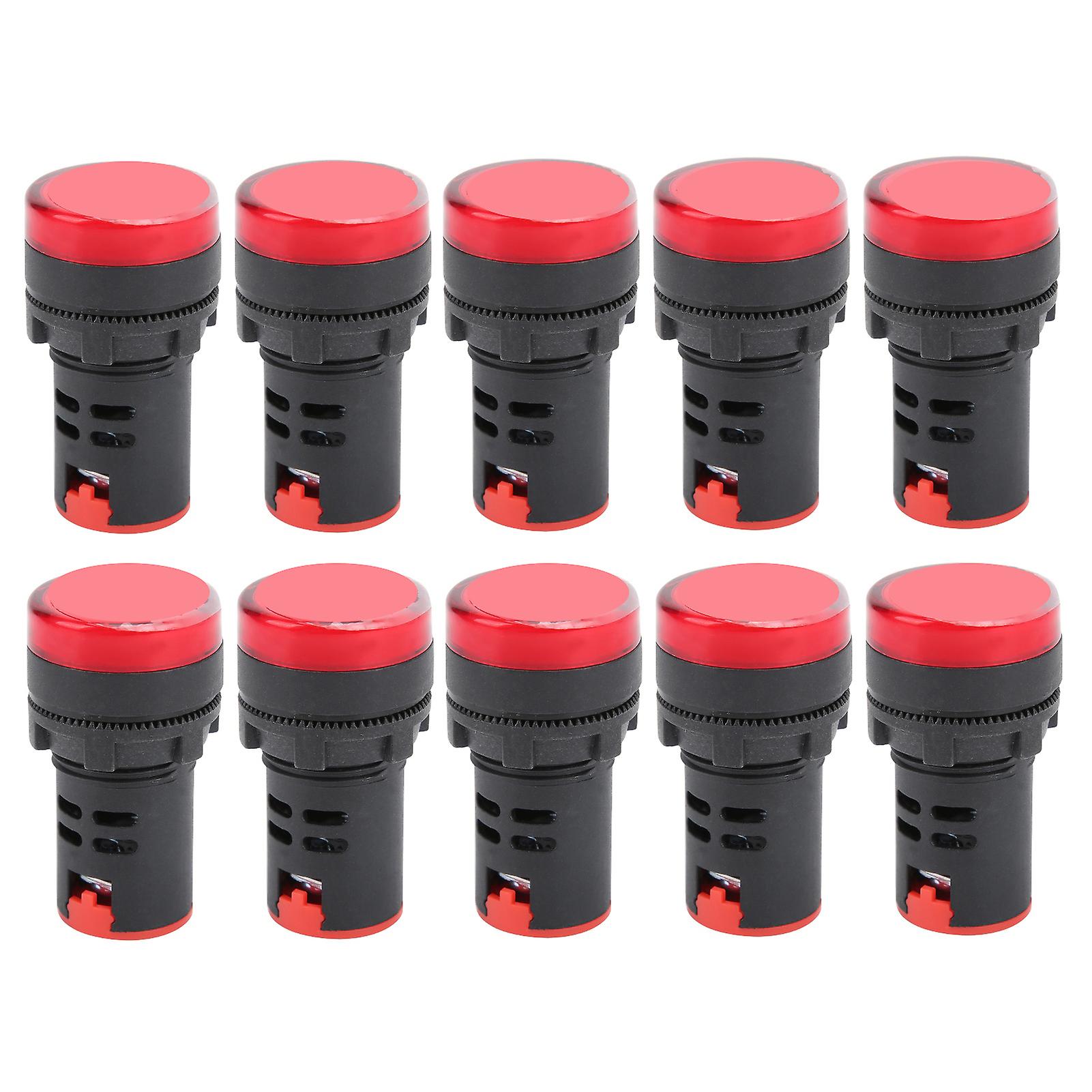 10pcs Ad1622ds High Brightness Red Led Signal Lamp Led Indicator Light For Signal Indicationac220v