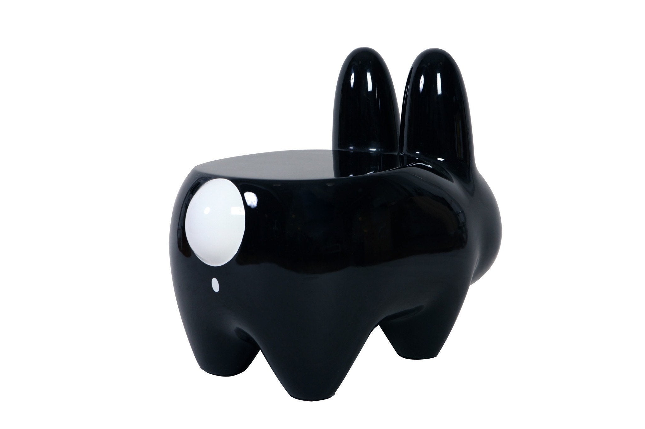 Kidrobot Art Giant Black Smorkin' Labbit Stool by Frank Kozik