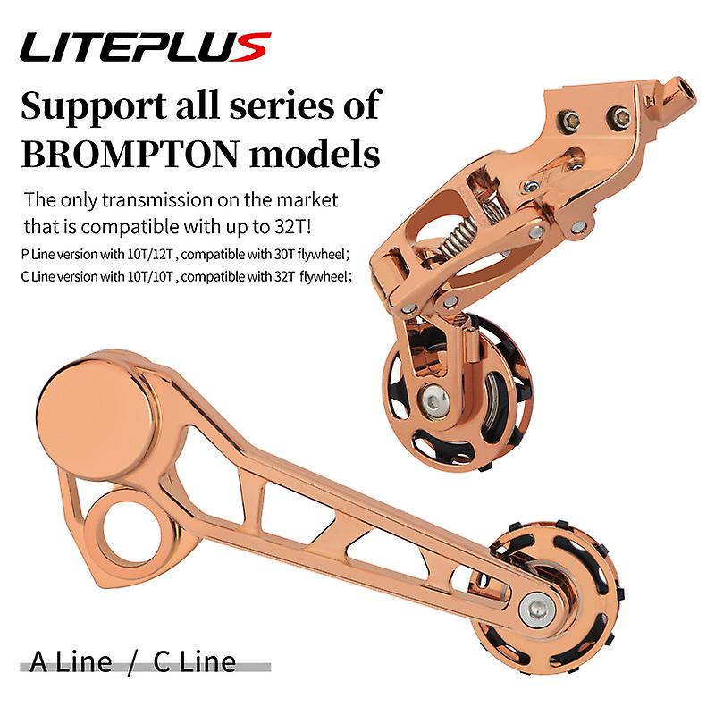 Born Pretty Liteplus Folding Bike Chain Tensioner Rear Derailleur 1-7 Speed For Brompton P Line T Line For A Line C Line Converter