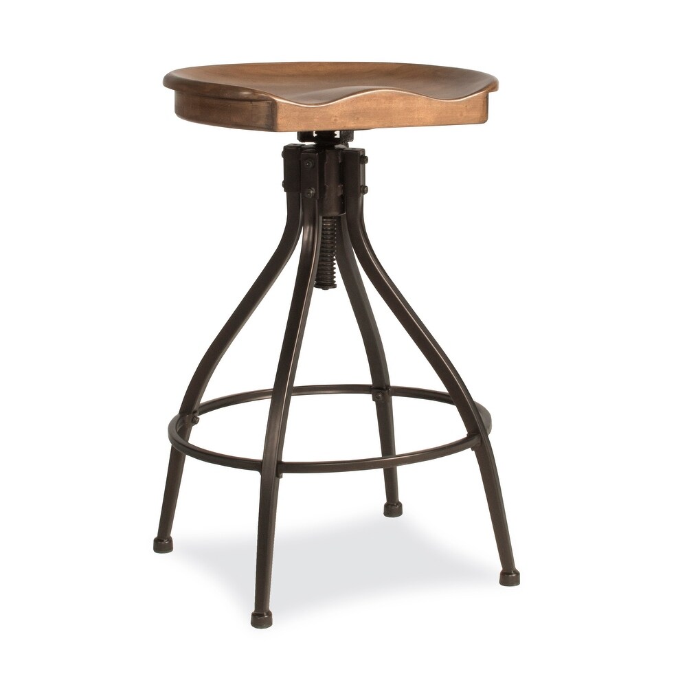 Hillsdale Worland Backless Metal Adjustable Height Swivel Stool