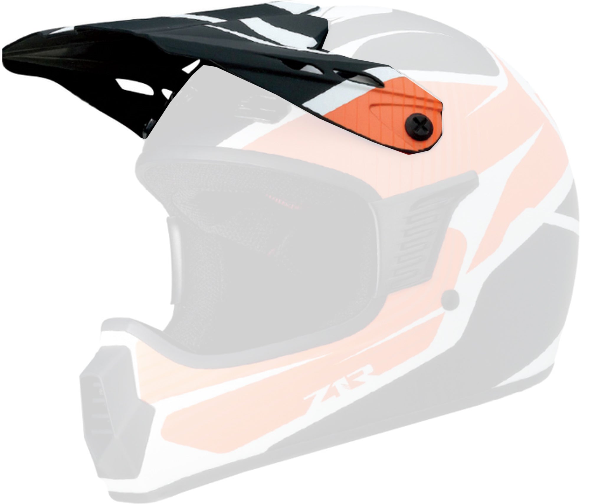 Z1R Rise Helmet Child Replacement Visor/Peak Flame Orange