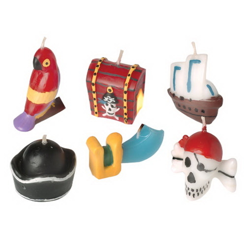 U.S. Toy TU55 Pirate Birthday Cake Candles 6 Pcs