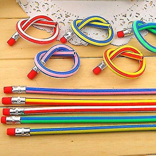 30 Pcs Soft Flexible Bendy Pencils Magic Bend Kids Children School Fun Equipmen