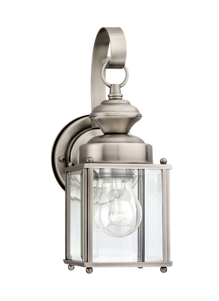 One Light Outdoor Wall Fixture-Antique Brushed Nickel Finish-Incandescent Lamping Type Bailey Street Home 73-Bel-608762