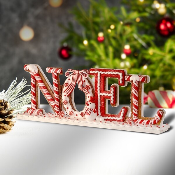 17 Mdf/Claydough Peppermint Noel Table Piece