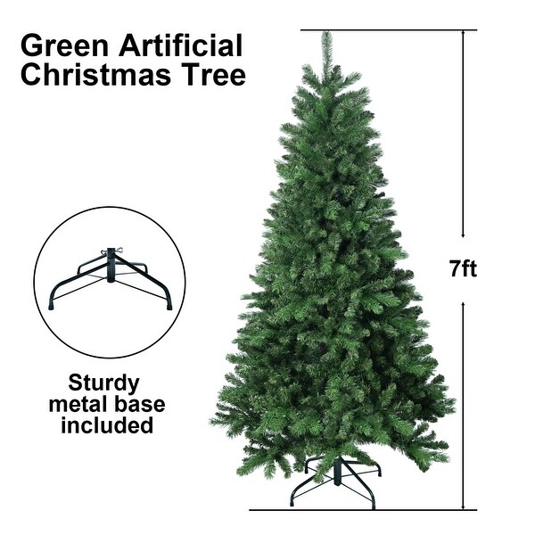 6ft8ft PE/PVC Mixed Hinged Christmas Tree with Steel Wire Frame