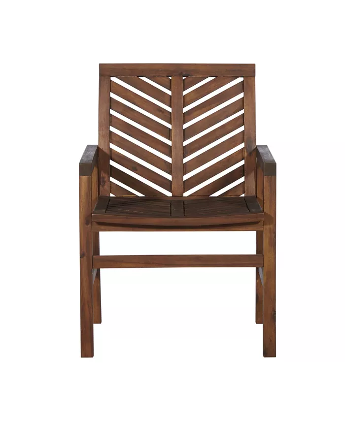 Walker Edison Patio Wood Chairs Set Of 2