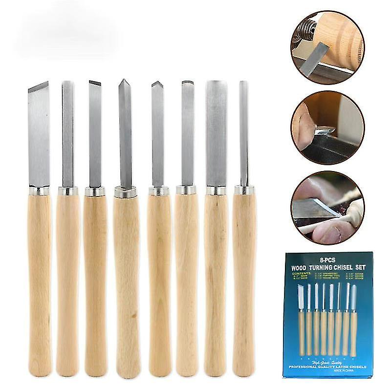 Set Of 8 Wood Lathe Chisels