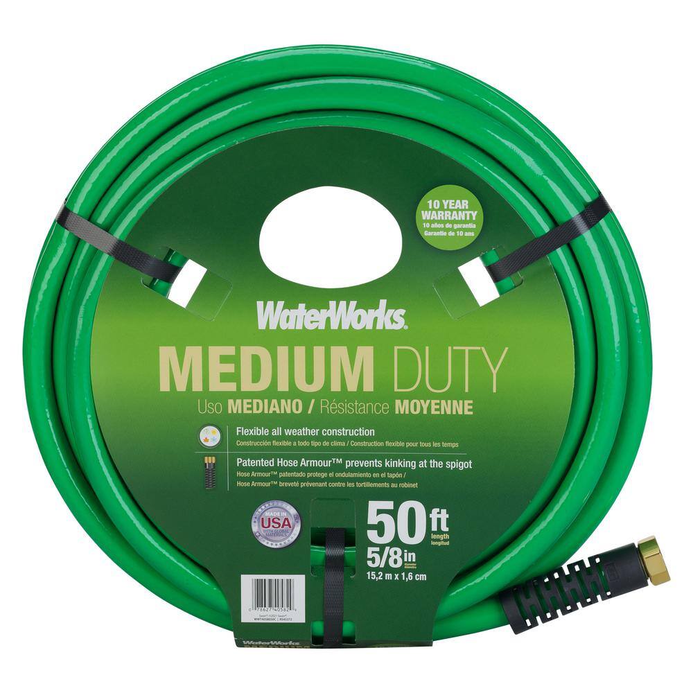 WATERWORKS WeatherFlex 58 in. x 50 ft. Medium Duty Garden Hose CWWT4058050C