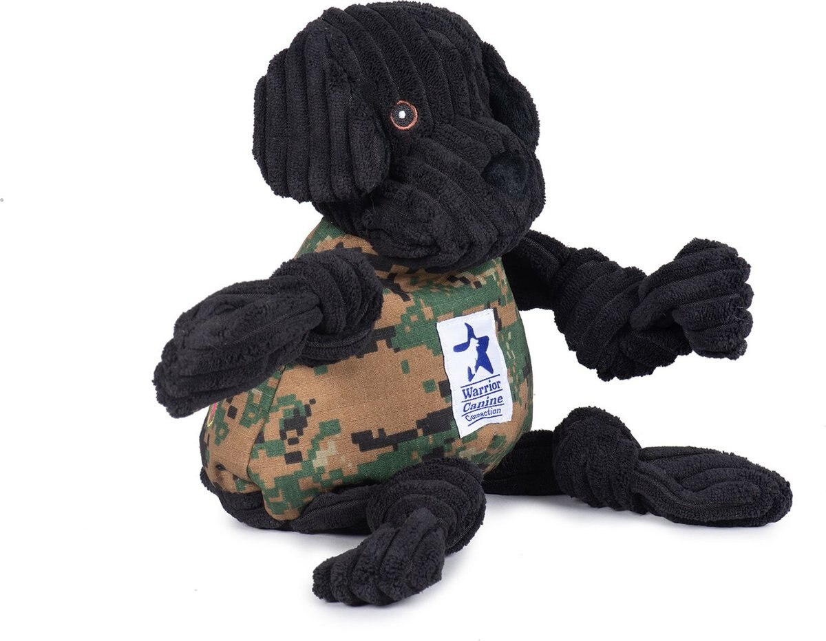 Hugglehounds Warrior Canine Connection Knottie Dog Toy， Large， Camo