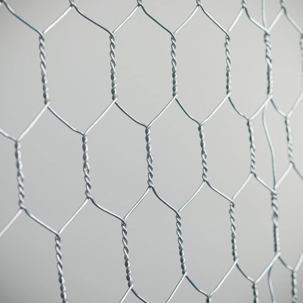 PEAK 50 ft. L x 48 in. H Galvanized Steel Hexagonal Wire Netting with 1 in. x 1 in. Mesh Size Garden Fence 3321